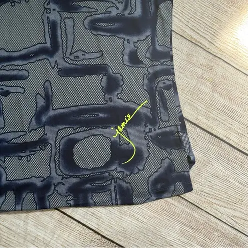 Jamie Sadock size small blue neon yellow patterned polo short sleeve shirt