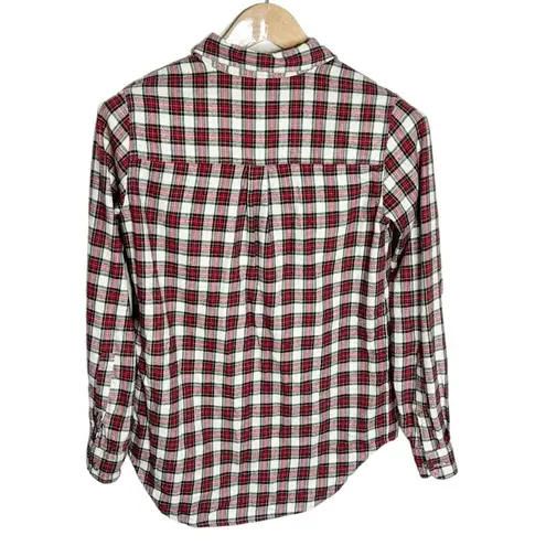 Marine layer Kendall Organic Cotton Button Down in Red Plaid size XS