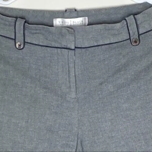 White House | Black Market  Bermuda Cuffed Dressy Shorts Gray Black Womens Size 6