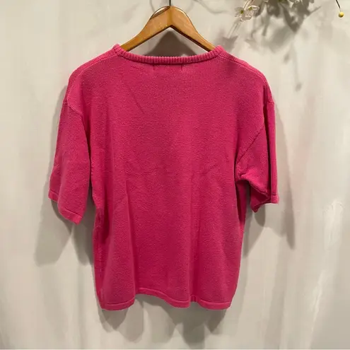 Herman Geist Adorable vintage 90’s pink short sleeve soft cotton sweater