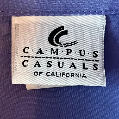 Campus Casuals of California vintage 80s periwinkle BF blouse Size Small Blue