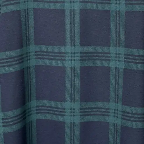 J Crew Shirt Women Medium Green Navy Blue Tartan Plaid Career Casual Versatile