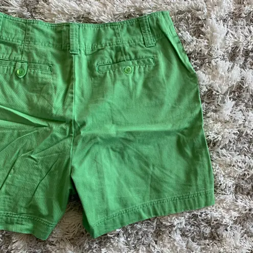 Dockers Vintage  Bright Green High Waisted Denim Mom Shorts Jean Shorts