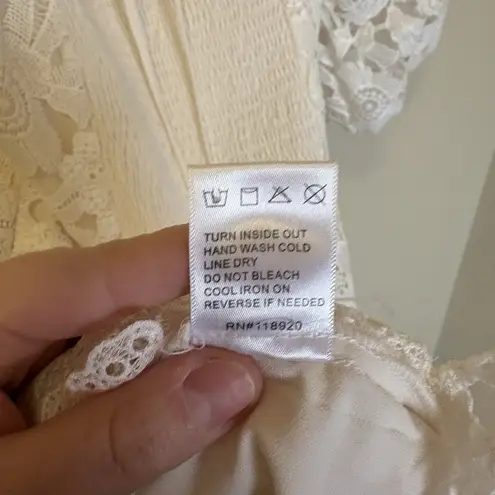 Lucy Paris ELAINE Ivory Lace Floral Mini Dress Size Small