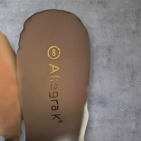 Allegra K NEW Over The Knee Boots Womens 8 Tan Wedge Chunky Heel Thigh High