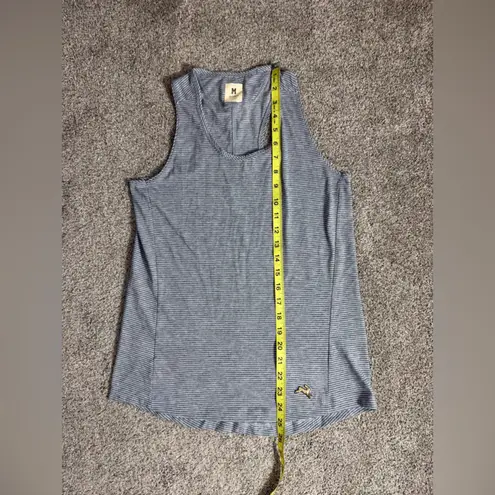 Tracksmith Horizon Tank in Blue and White Stripe Size Medium Running Singlet