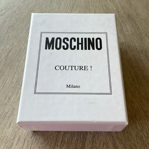 Moschino Couture Python Print Leather Card Holder NEW with tags in box