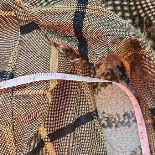 Kasper II for A.S.L. Blazer & Skirt Suit Set Plaid Brown 14