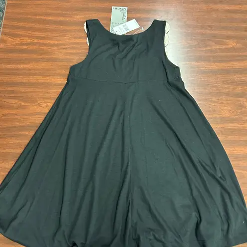 Alexis & Ashley Small Short Sleeveless Dress With‎ Ivory Rosettes NWT Black