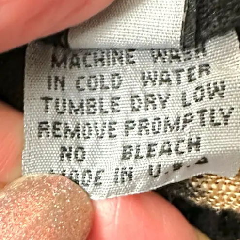 Dress to Kill LagenLook One Size Art to Wear Black & Tan Tie Dye Button Up Top