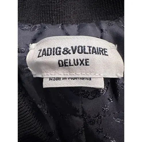 Zadig & Voltaire Billy Snake Deluxe Bomber Jacket XS fits a Small Black
