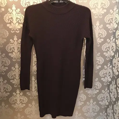 Kaisely Dark Purple Knit Medium Dress
