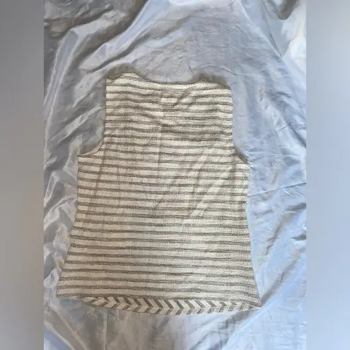 Maeve anthropologie beige and white striped towel-like tank top