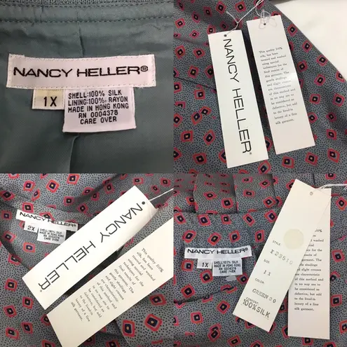 NWT Vintage Nancy Heller 100% Silk 3