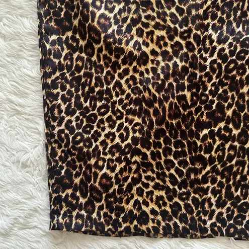 Pinup Couture Dixiefried Dress Halter Satin Cheetah Leopard Print Vintage Sz S Multiple