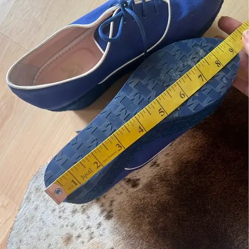 Missoni Blue Lace Up Espadrille Platform Shoes Women’s Size 6