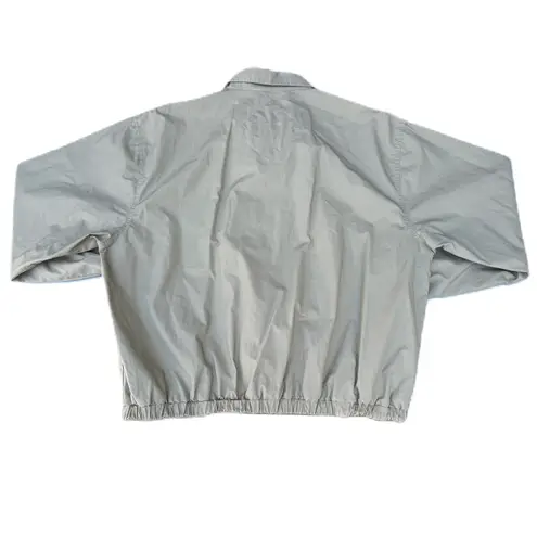 Vintage 90s Chicago Embroidered Crown Anchor Tan Beige Zip Up Jacket Size L