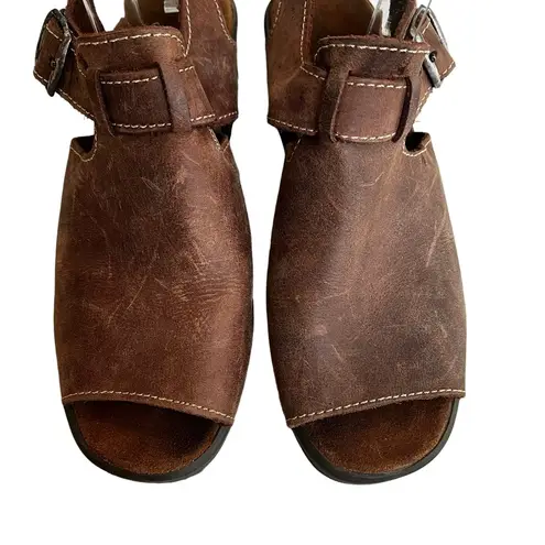 Seagull Leather Open Toe Slingback Sandals Size 7.5