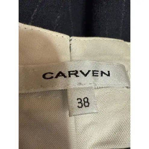 Carven Men's Blue Pinstriped Straight Leg Slim Fit Trousers Suit Dress Pants 38