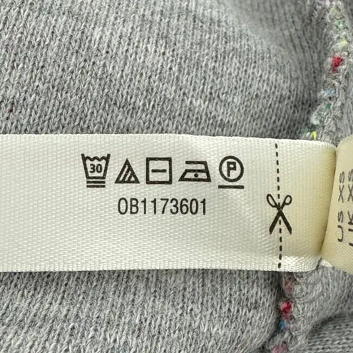 Anthropologie Saturday Sunday Multicolor Knit Slub Oversized Tee Crop Top XS Gray