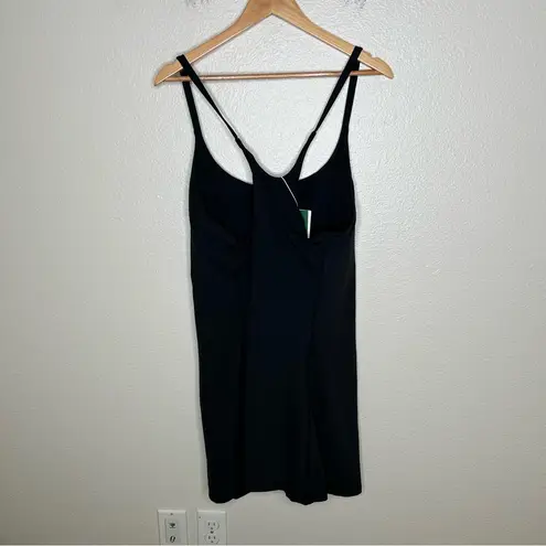 Halara NWT Everyday SoftlyZero™ Plush Backless 2-in-1 Flare Workout Dress black