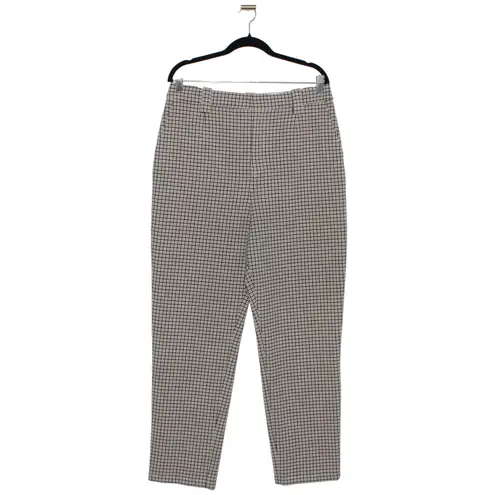 L'Academie The Olivette Pant in Taupe Plaid Size XL Tan
