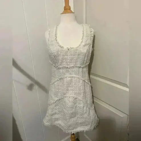 Anthropologie  $180 Mini Tank Tweed Dress Vacation Resort Beachy Natural Beachy