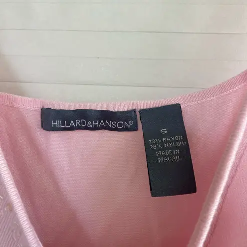 Hillard & Hanson Light Pink Sweater Embellished Tank Top