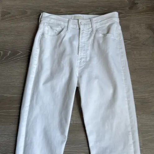 MOTHER HIGH WAISTED RIDER ANKLE Fairest Of Them All White Size 28
