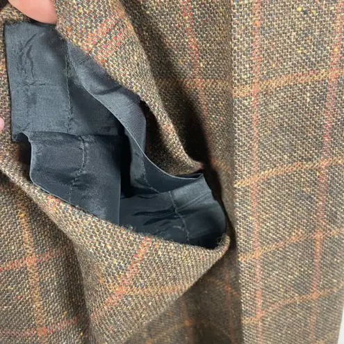 Carlisle Vintage Plaid Wool Trouser Pants Brown Size 6 Grandpacore Office Classy