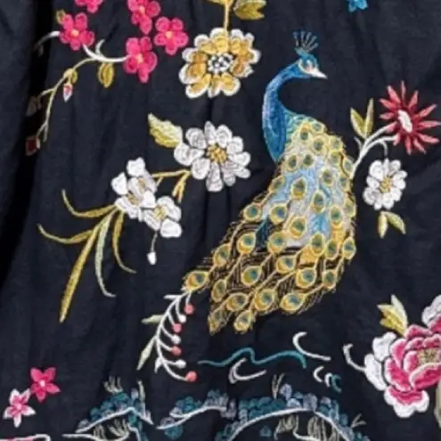 Johnny Was extremely heavily embroidered CELINA LINEN KIMONO COAT NWT RARE