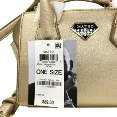 Mateo for INC International Concepts Womens Crossbody Diana Gold Bag NEW