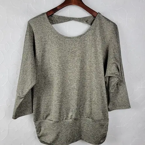 Fortune + Ivy Womens Top Size M Heather Gray Stitch Fix Cinched Long Sleeve
