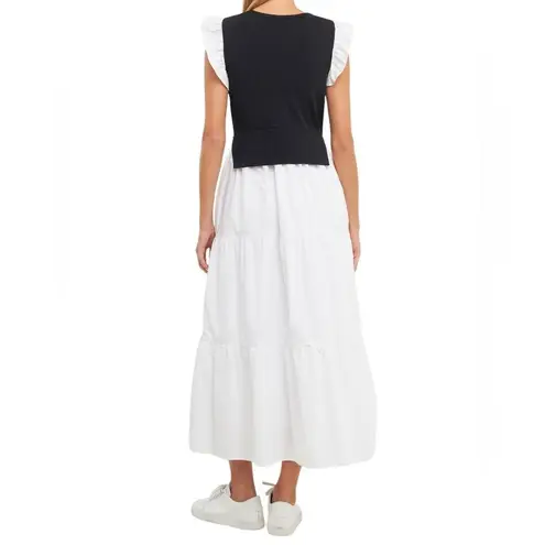 English Factory Mixed Media Sleeveless Maxi Dress
