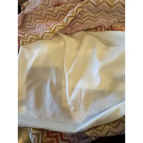 Freebird Dress Women M Pink Chevron Zig Zag Open Criss Cross Back Maxi Boho Size M