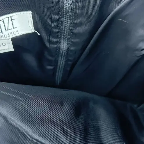 Women's Vintage Firenze Santa Barbara 100% Leather Straight Skirt, Size 10 Black