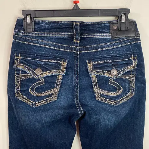 Silver Jeans Suki bootcut fluid denim low rise contrast stitch jeans size 27