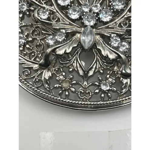 Vintage Filigree Rhinestone Belt Buckle