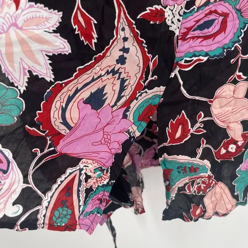 Kate & Mallory NEW Wrap Top Shawl Collar Size Small NWOT Black Floral Long