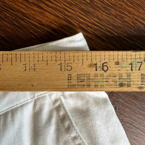 Kate Hill Woman 14W White Cotton Wide-Leg High-Rise Pants Classic Cottage Beach