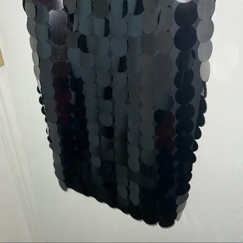 INC Black Sequin Bodycon Spaghetti Mini Dress. Size M