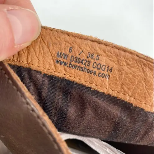 Born Women’s Dark Brown Leather Full Zip Riding Boots Size 6 flannel lined