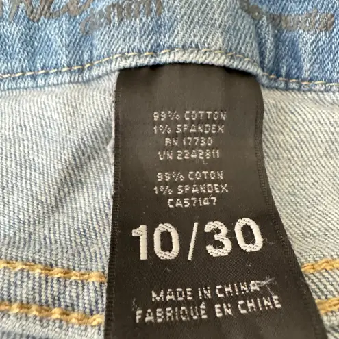 Mossimo Mid Rise Stretch Distressed Denim Cut Off Shorts Size 10 Blue