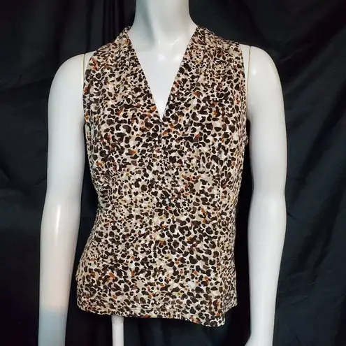 Rafaella  Brown & Tan Leopard Tank Top (S) thumbnail 2