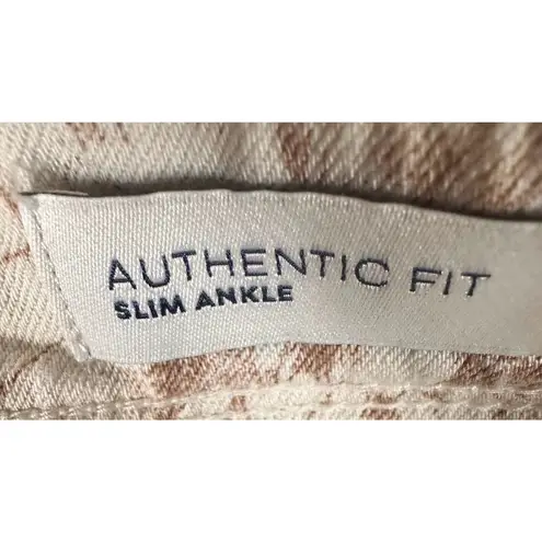 J Jill Jeans Womens size 2 Cream Authentic Fit Slim Ankle Tan