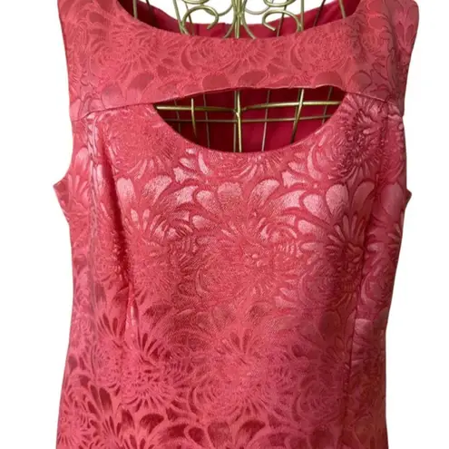 Connected Apparel Pink Patterned Cutout Dress Woman - Size 12