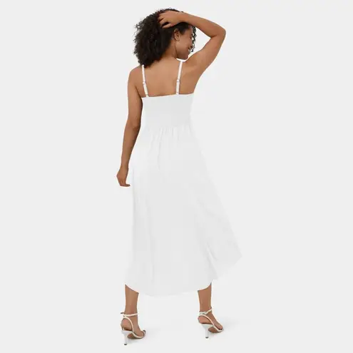 Halara Breezeful Backless Asymmetric 2-Piece Midi Dress XS Women’s White NWT.