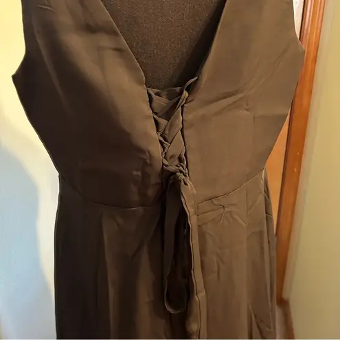 NWOT Black long formal dress sequin accented neckline with optional jacket 14