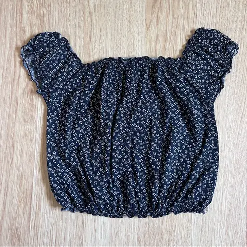 Brandy Melville off the shoulder blue crop top