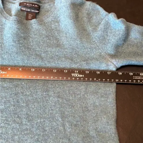 Tahari Cashmere Crew Neck Sweater with Relaxed Fit